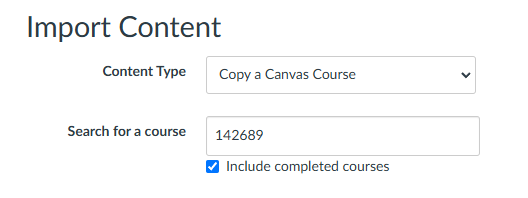 copy content by course id number