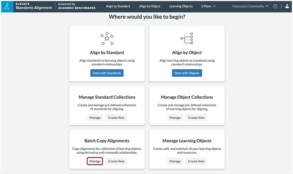 View Manage Batch Copy Alignments