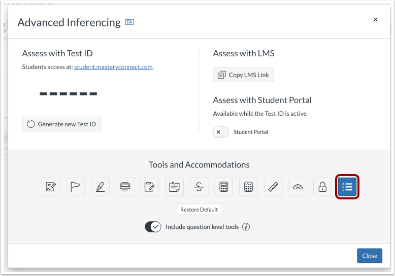 Assess Modal: Shuffle Answer Choices