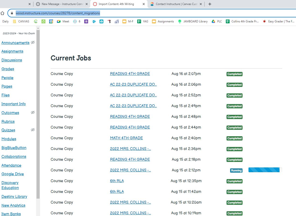 Solved Import Stuck in Queue Instructure Community 576666