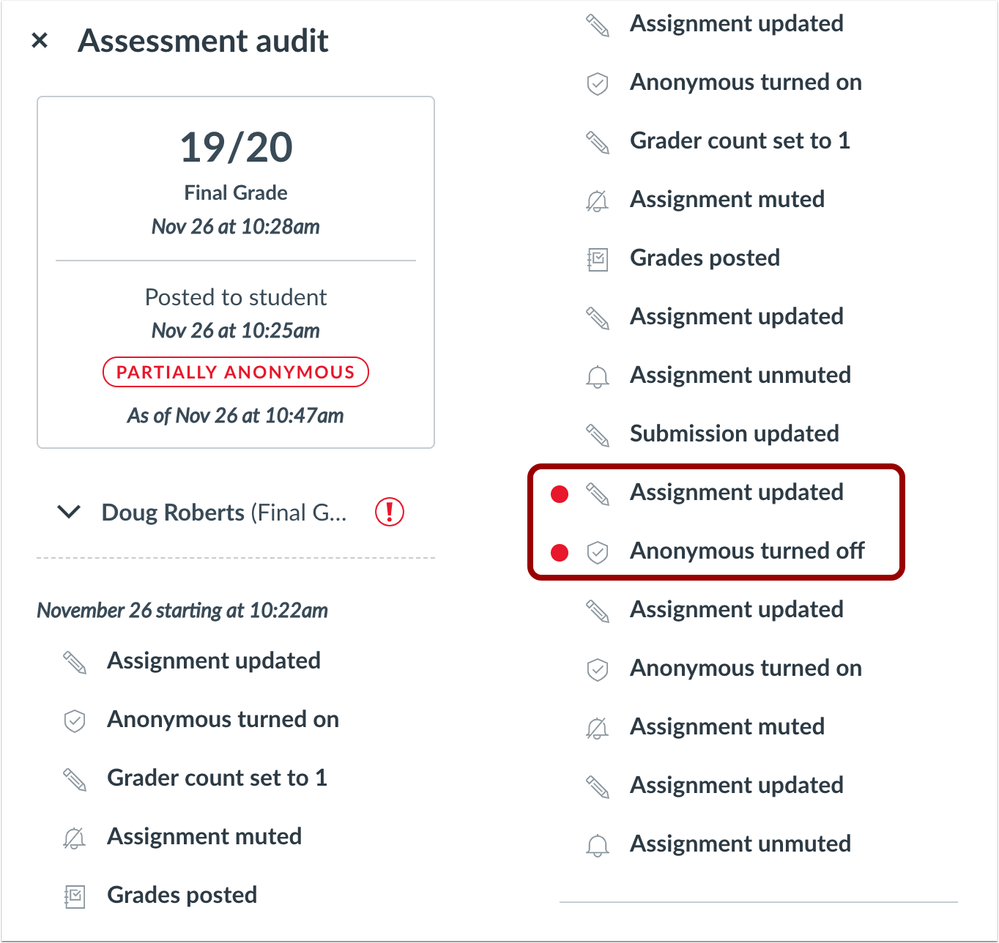 Partially Anonymous Status and Error Results