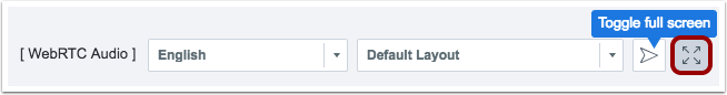 BigBlueButton Conferences Toggle Full Screen