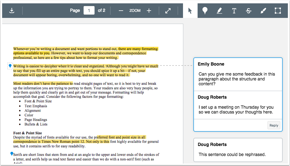 DocViewer comments with expanded content DocViewer comments with expanded content