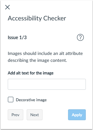 The Accessibility Checker includes adjustments to the placement of several items in the sidebar The Accessibility Checker includes adjustments to the placement of several items in the sidebar