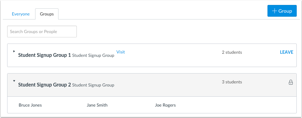 Student view of groups not showing inactive status for inactive students