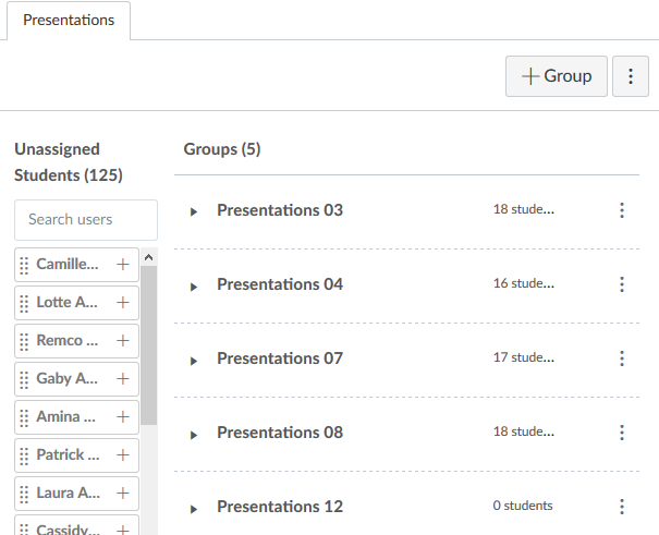 Canvas groups Canvas groups