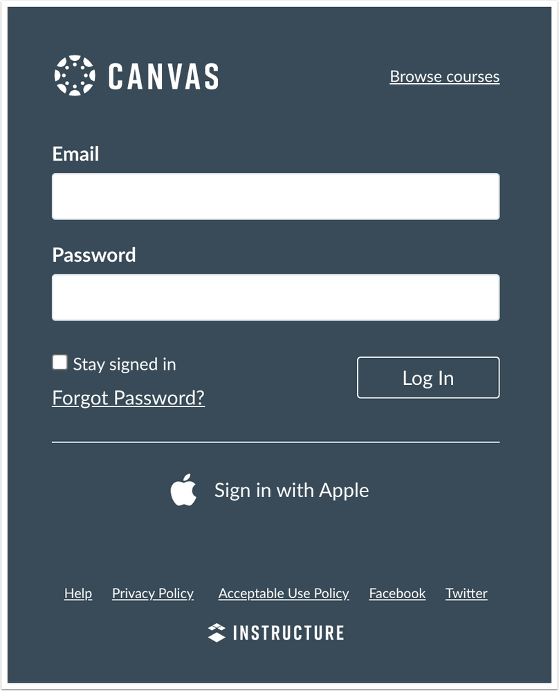 Sign in with Apple option in Login page