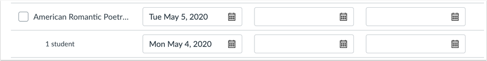 Bulk Assignment Override Dates