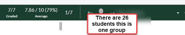 group discussion grading with large group checked in settings