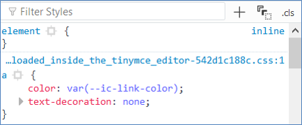 RCE Hyperlinks variable is ic-link-color