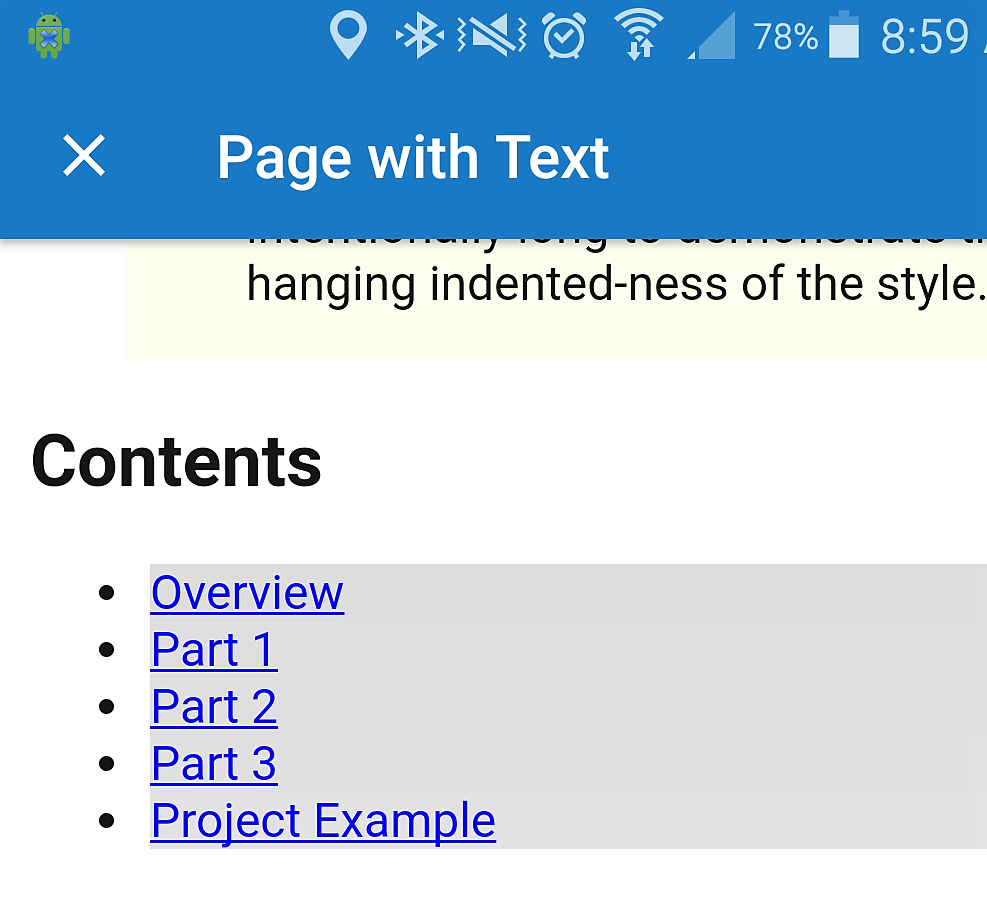 tabs from mobile view